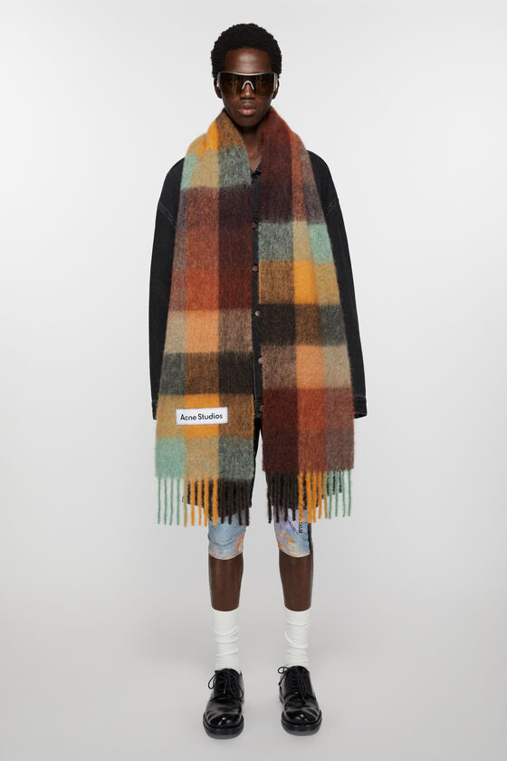 (image for) Superior Mohair checked scarf